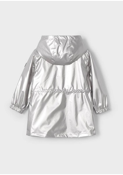 Yazlık - Mevsimlik Kız Çocuk Parlak Rüzgarlık Yağmurluk - Gri modelleri