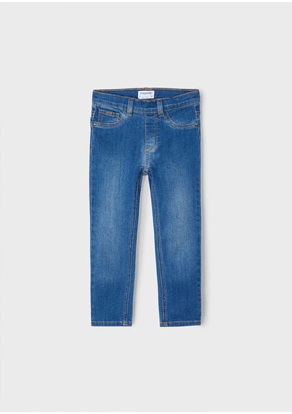 Yazlık - Mevsimlik Kız Çocuk Basic Denim Pantolon - Mavi