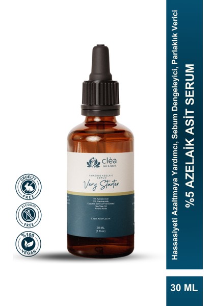 Clea Amazing Azelaic - Leke ve Gözenek Kontrolü (5% Azelaic 5% Niacinamide)