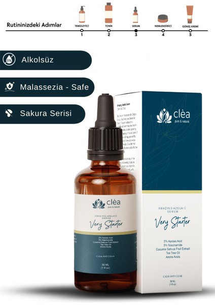 Clea Amazing Azelaic - Leke ve Gözenek Kontrolü (5% Azelaic 5% Niacinamide) modelleri