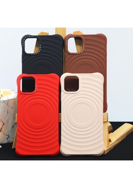 iPhone 15 Pro Max Drop Grain Su Damlası Görünümlü Lüks Silikon Kılıf