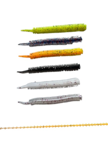 Karides Kokulu Sandworm 8 cm Lrf Silikonu (20 Adet) Tüm Renkler 3'er Adet
