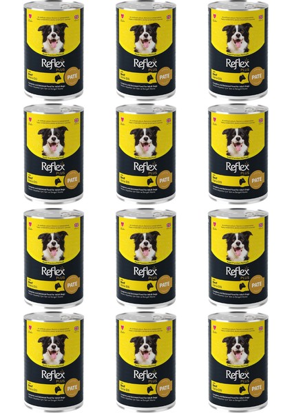 Plus Parça Dana Etli Ezme Yetişkin Köpek Konservesi 395GR - 12 Adet