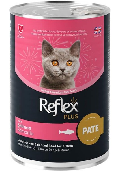 Plus Somonlu Ezme Yavru Kedi Konservesi 395GR - 24 Adet