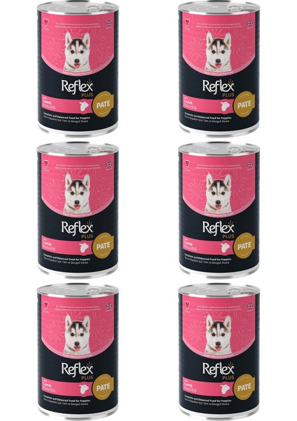 Plus Parça Kuzu Etli Ezme Yavru Köpek Konservesi 395GR - 6 Adet