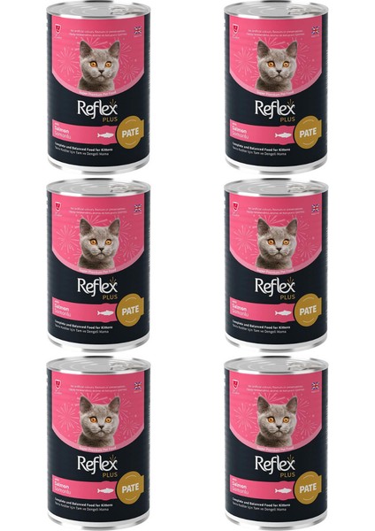 Plus Somonlu Ezme Yavru Kedi Konservesi 395GR - 6 Adet