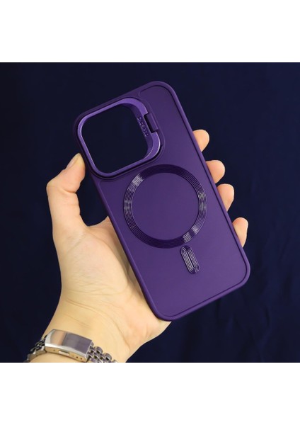 iPhone 11 Uyumlu Standlı Magsafe Esnek Lüks Silikon Kılıf