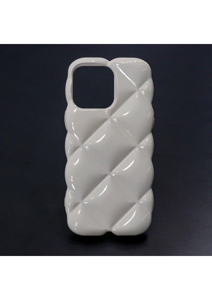 iPhone 12 Pro Max Uyumlu Puff Sliced Lüks Baklava Desen Görünümlü Silikon Kılıf