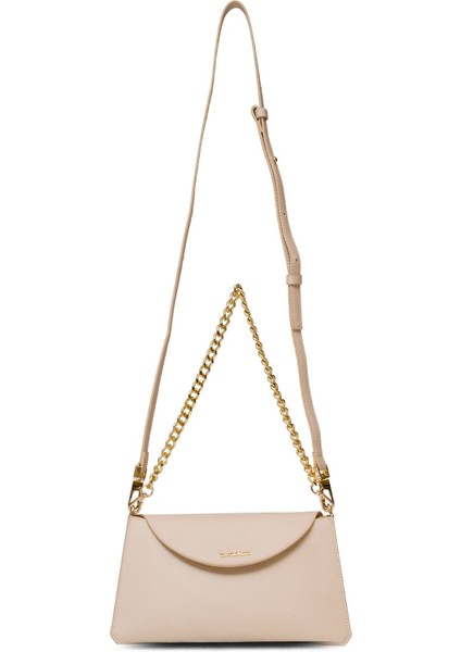 Çapraz Askılı Kadın Çanta Bej Us25118