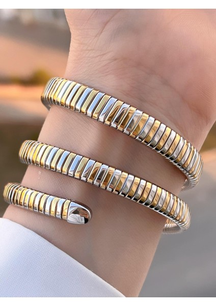 Yılan Dolamalı Çelik Kordon 2 Yıl Garantili 3 Atm Suya Dayanıklı Kadın Kol Saati C.03442.1 modelleri