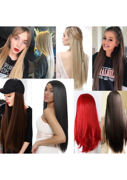Kanekalon Fiber Sentetik Düz 8 Parça Saç Çıt Çıt / Kahverengi / (LISINYA175) - 462338-1453 modelleri