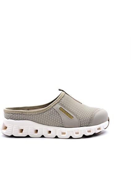 K5204 Memory Foam Burnu Kapalı Bej Kadın Sabo Terlik