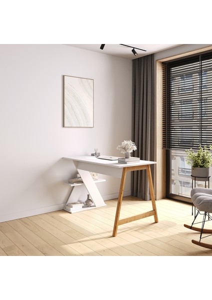 Lagomood Olivia Çalışma Masası 120 cm Beyaz Meşe fiyatları