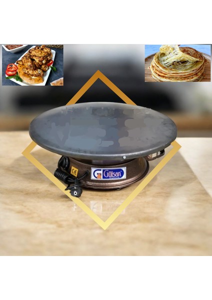 Elektrikli Termostatlı Gözleme Sacı Katmer Sacı Yufka Sacı