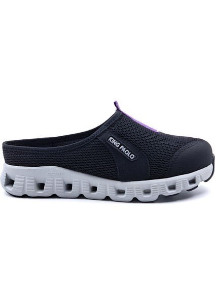 K5204 Memory Foam Burnu Kapalı Siyah Kadın Sabo Terlik