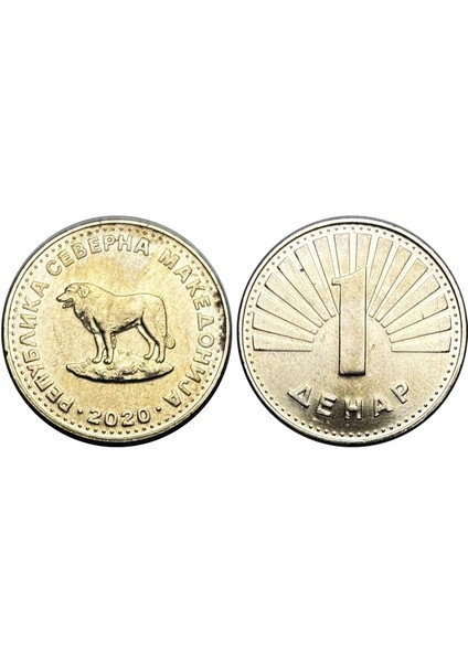 Makedonya 2020 Yılı 1 Dinar Yabancı Madeni Para Çil (Unc) Koleksiyon Para