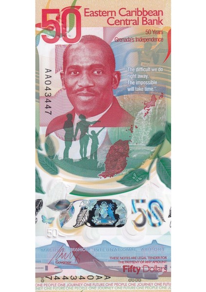 Doğu Karayipler Hatıra Baskı 50 Dolar Polimer Çil Yabancı Kağıt Para (Unc) Koleksiyon Para