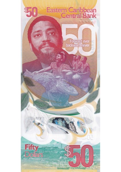 Doğu Karayipler Hatıra Baskı 50 Dolar Polimer Çil Yabancı Kağıt Para (Unc) Koleksiyon Para fiyatları