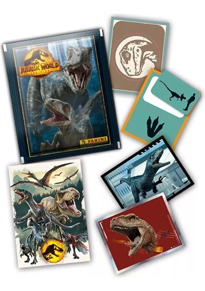 Jurassic World Dominion Panini 10 Paket Sticker Seti