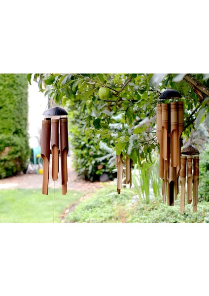 Coconut Tasarımlı Doğal Bambu Rüzgar Çanı El Yapımı, Doğal Hindistan Cevizi ve Ahşap Malzemeden Bahçe & Balkon Için Dekoratif ve Huzur Verici Sesli Aksesuar fırsatları
