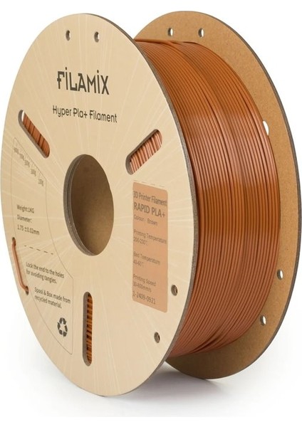 Urhanshop Filamix Yüksek Hızlı Hyper Pla Filament Kahverengi