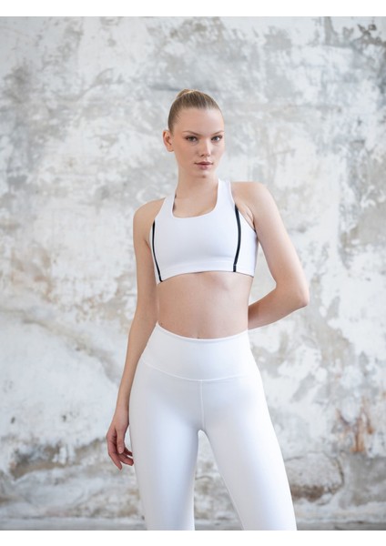 Biye Detaylı Sırtı Çapraz Askılı Spor Büstiyer ( Sporcu Sütyeni ) indirimleri
