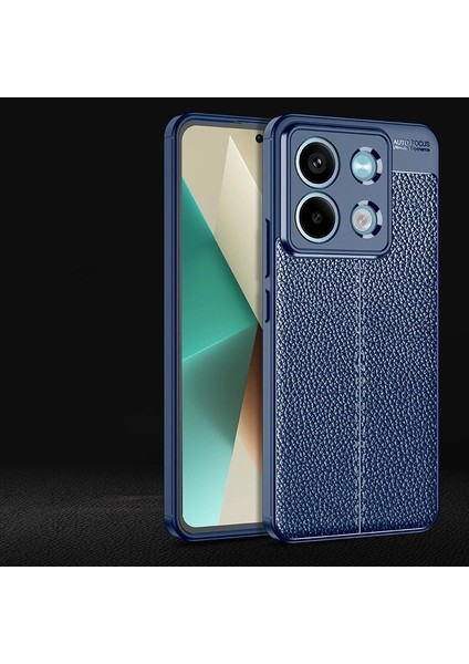 Oppo A54 Lacivert Suni Deri Focus Telefon Kılıfı