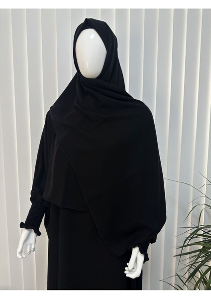 Şallı ,gipe Kol Elbise Takım Siyah Renk Jilbab,abaya,hijab ( Hac ve Umre Için Uygundur) fırsatları