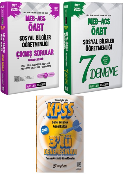 2025 Meb-Ags Öabt Sosyal Bilgiler Öğretmenliği Çözümlü 7 Deneme / Çıkmış Sorular