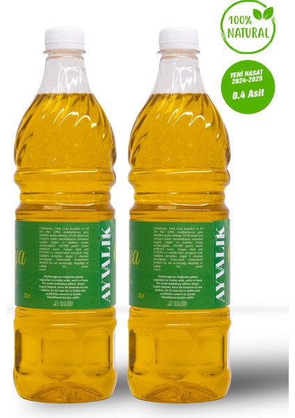 2’li Soğuk Sıkım Doğal Zeytinyağı 1 Litre (Toplam 2 Litre) – Katkısız ve Bebekler Için Uygun fiyatları