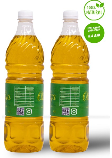 2’li Soğuk Sıkım Doğal Zeytinyağı 1 Litre (Toplam 2 Litre) – Katkısız ve Bebekler Için Uygun modelleri