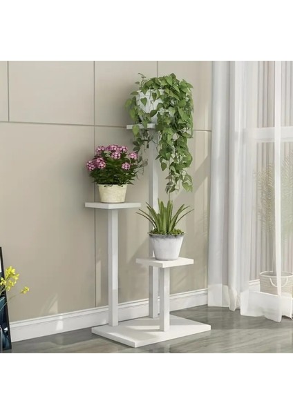 Miami Model Çok Katlı Metal Saksı Çiçek Bitki 3 Kat Stand (1 ADET FİYATI) Salon Oturma Balkon