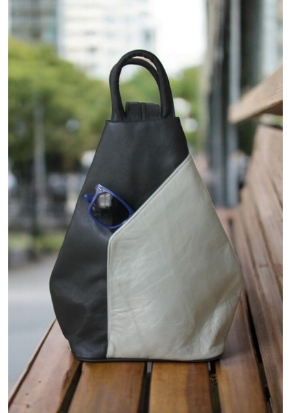 Deri Kadın Omuz ve Sırt Çantası Vazo Model Koyu Haki,krem Rengi Çntdrvzhakikrem1 indirimleri