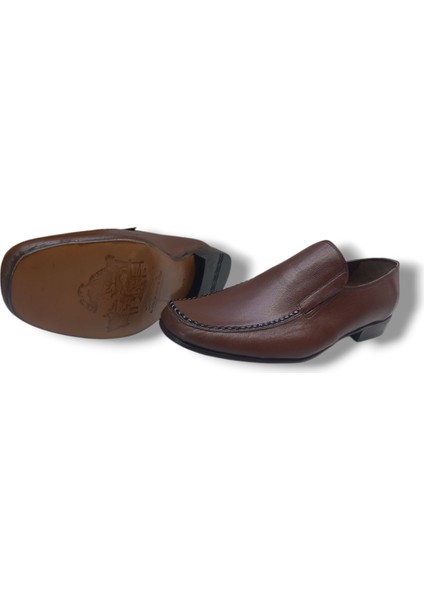 GR0278 Deri Kösele Taban Rok Model Saraçlı Loafer Erkek Ayakkabı