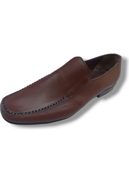 GR0278 Deri Kösele Taban Rok Model Saraçlı Loafer Erkek Ayakkabı