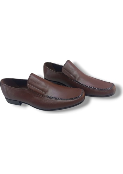 GR0278 Deri Kösele Taban Rok Model Saraçlı Loafer Erkek Ayakkabı