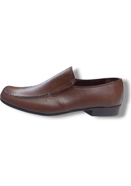GR0278 Deri Kösele Taban Rok Model Saraçlı Loafer Erkek Ayakkabı