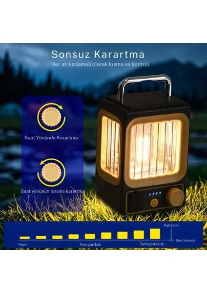 OR-8039 Şarj Edilebilir LED Kamp Lambası