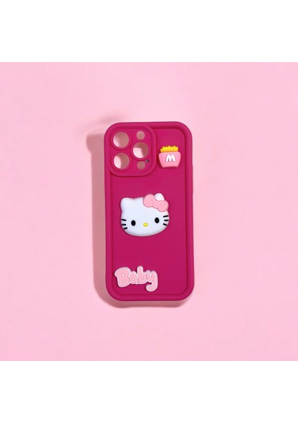 Apple iPhone 14 Pro Max Uyumlu Koruyucu Hello Kitty Figürlü Silikon Kılıf fiyatları