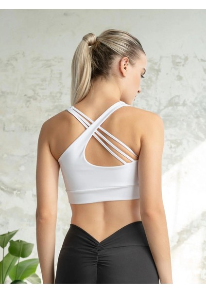 Bron Çapraz Üç Ip Detaylı Spor Büstiyer ( Sporcu Sütyeni )