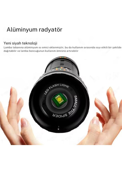 LED Şarjlı El Feneri – Güçlü Aydınlatma, Su Geçirmez, Power Bank Özellikli fırsatları