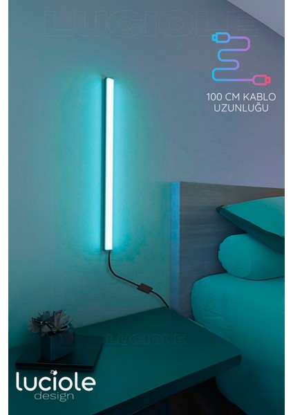 2 Adet Mini LED Lambader Uzaktan Kumandalı 4 Farklı Mod - 16 Farklı Renk Minib