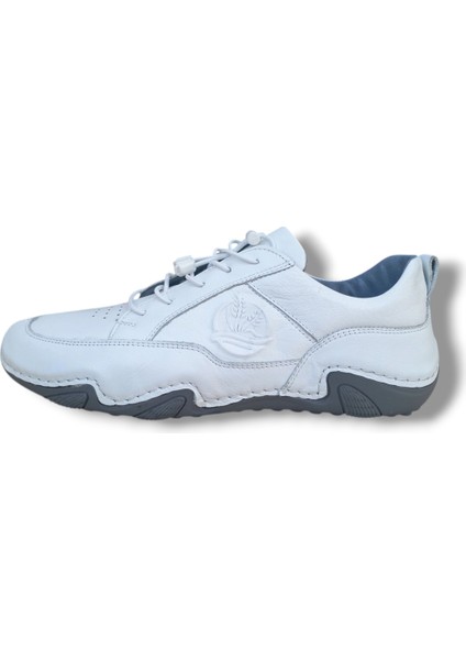 Gr0282 Deri Özel Giydirme Deri Asimetrik Kauçuk Taban Beyaz Erkek Yürüyüş Ayakkabısı fiyatları