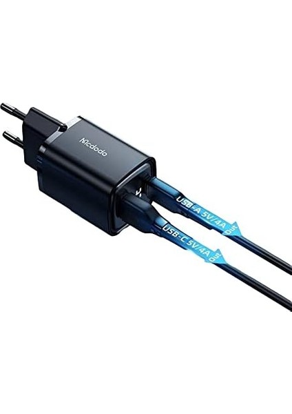 CH-1701 Dijital Ekran USB Typec Girişli Hızlı Şarj Adaptörü, 33W