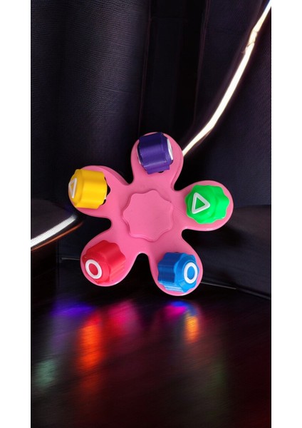 Squid Game Çarkı ve Gonggi 5 Taş Oyunu (2'si 1 Arada) - Pembe