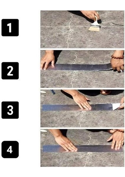 Yüksek Sıcaklık Dayanan Su Geçirmez Çatı Boru Duvar Güçlü Yapışkan Bant Folyo 5 mt x 5 cm