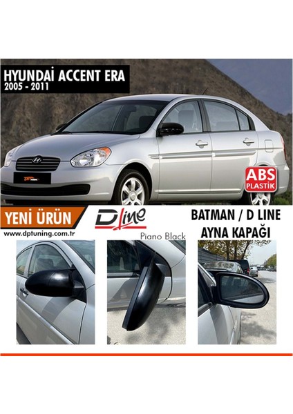 Hyundaı Accent Era 2006-2010 Yarasa Ayna Kapağı P.black
