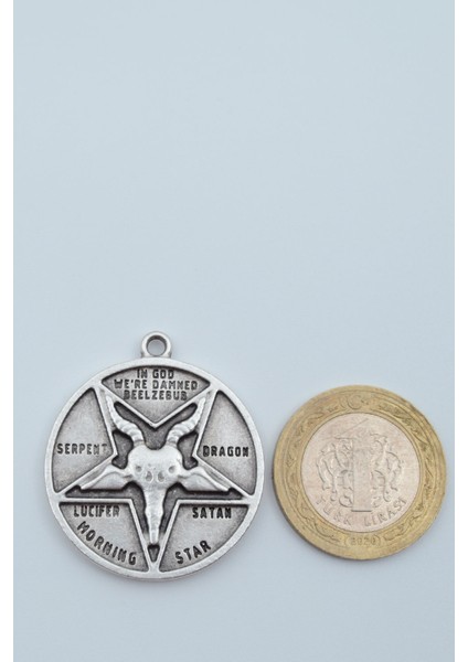 Pagan - Keçi Şeytan - Hz. İsa Gümüş Kaplama Kolye Ucu fırsatları