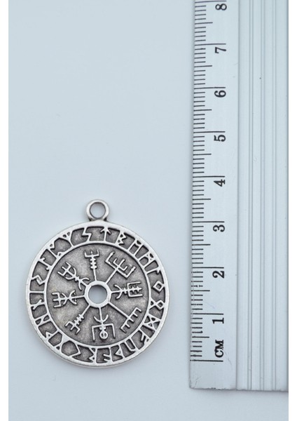 2'li Viking Tılsım Pusula Kuru Kafa Balta Erkek Kadın Kolye Seti - Kod:1190