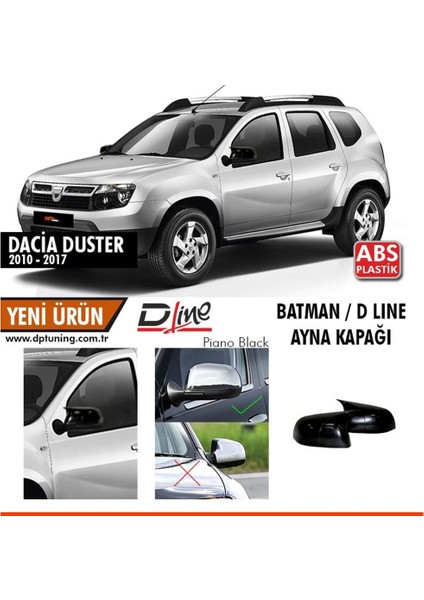 Dacıa Duster 2010-2017 Yarasa Ayna Kapağı P.black